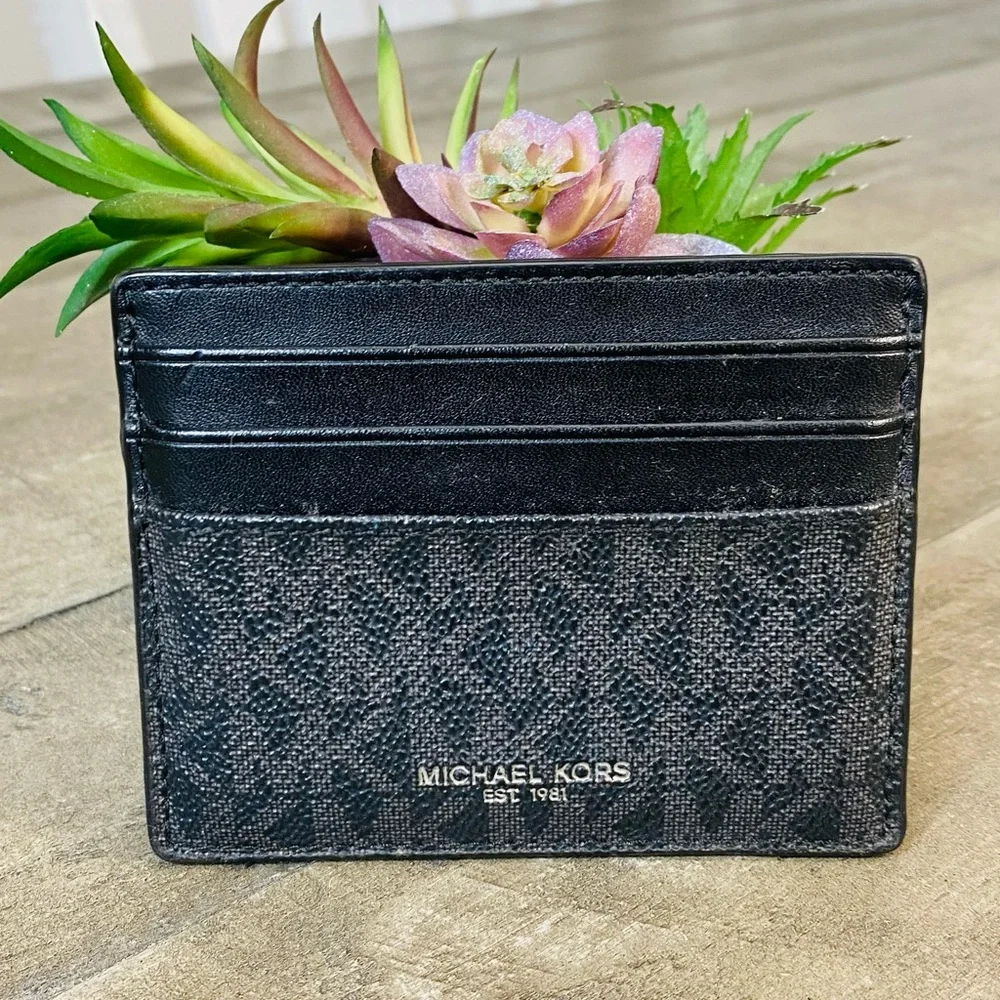 MICHAEL KORS OUTLET Cooper Signature Logo Card Case